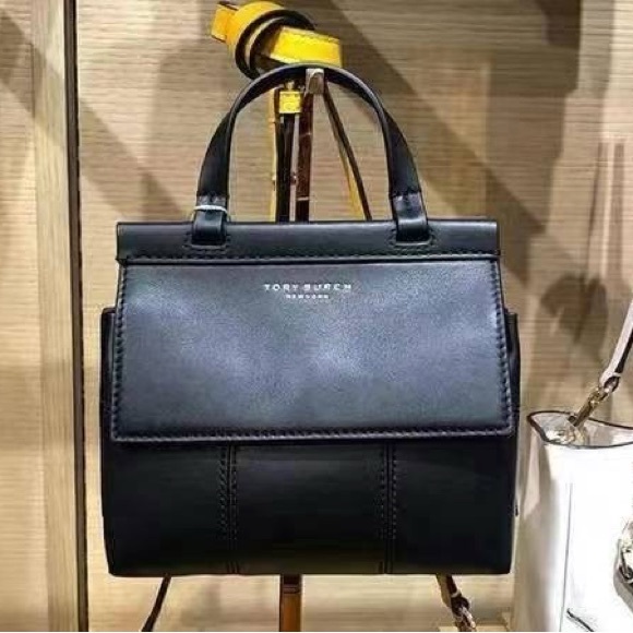 Tory Burch Block-T-Mini Satchel Handbag - Picture 7 of 9